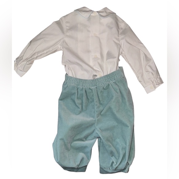 Vintage The Children’s Hour Boys Sage White Suit Romper Knickers Pageboy Size 2 - Picture 3 of 7